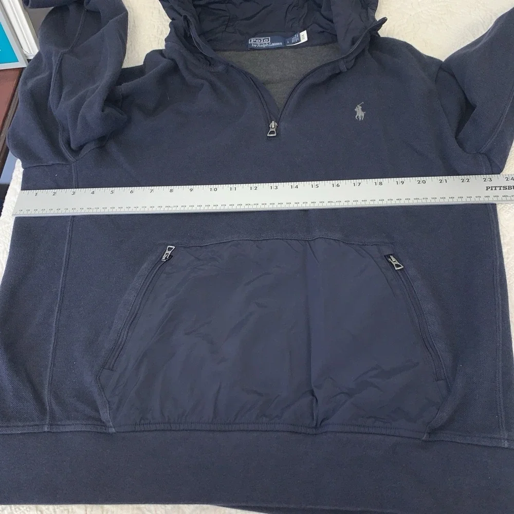 Polo Ralph Lauren Hybrid Quarter-Zip Hoodie & Cargo Jogger Tracksuit - Navy Blue